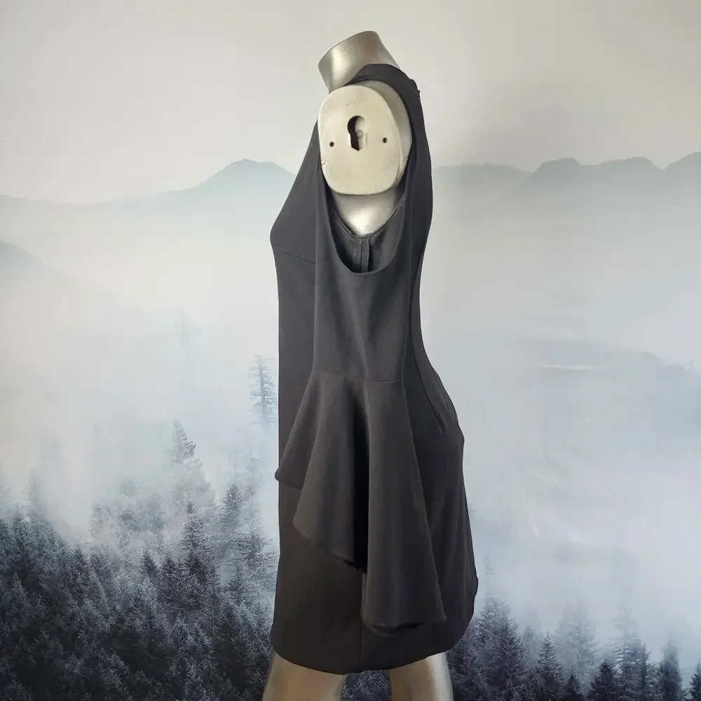 NWT Vince Camuto Artistic Muse Cold-Shoulder Bell Sleeve Black Dress | Small